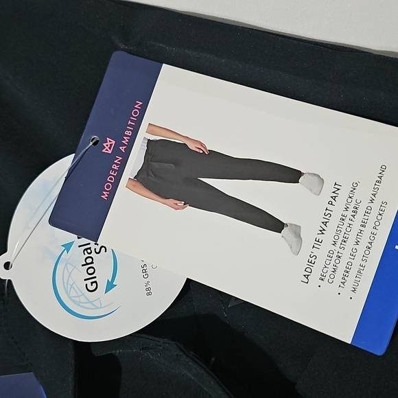 Modern Ambition Black Belted High-Waisted Pants Size Large NWT - Picture 5 of 8